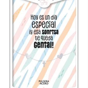 PULSERA CRUCES ACERO PLATEADO HOY ES UN DIA ESPECIAL