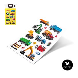 PEGATINAS ADHESIVAS CONSTRUCTION 16 UDS