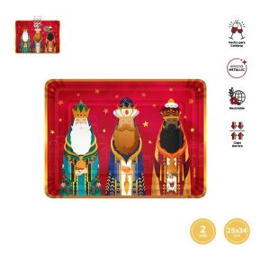 BANDEJA CARTON RECTANGULAR RRMM 25X34CM 2 UDS