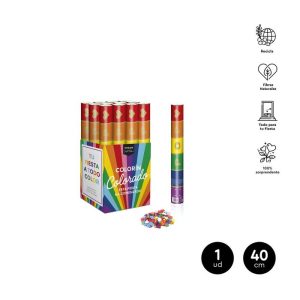 CA?ON CONFETI MULTICOLOR BIODEGRADABLE 40 CM