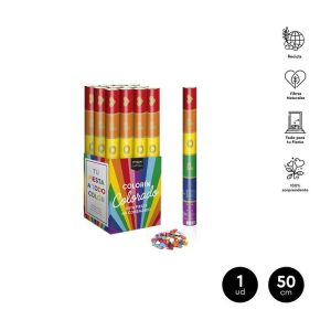 CA?ON CONFETI MULTICOLOR BIODEGRADABLE 50 CM