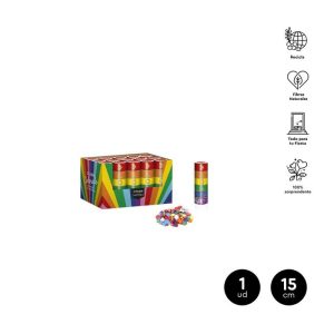 MINI CA?ON CONFETI MULTICOLOR BIODEGR, 15CM