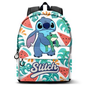 MOCHILA CON BOLSILLO FRONTAL LILO Y STITCH FROG