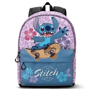 MOCHILA CON CREMALLERA FRONTAL LILO Y STITCH SKATE