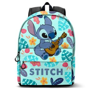 MOCHILA CREMALLERA FRONTAL LILO Y STITCH GUITAR
