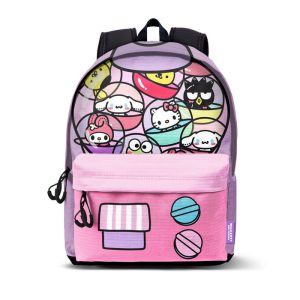 MOCHILA CREMALLERA FRONTAL HELLO KITTY GASHAPON