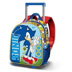 MOCHILA 3D CON RUEDAS PEQUE?A SONIC UNSTOPPABLE