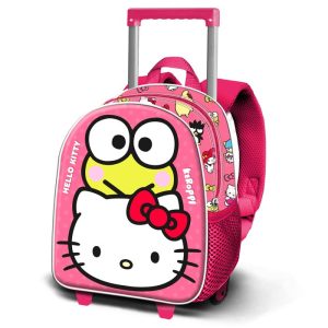 MOCHILA 3D CON RUEDAS PEQUE?A HELLO KITTY FUNNY
