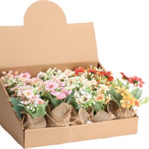 EXPOSITOR 20 MACETAS RAFIA SURTIDAS