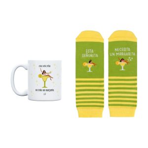 KIT TAZA+CALCETINES ESTA SE?ORITA NECESITA MARGARITA T36-41