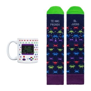 KIT TAZA + CALCETINES TE HAS PASADO EL JUEGO TALLA 42-46