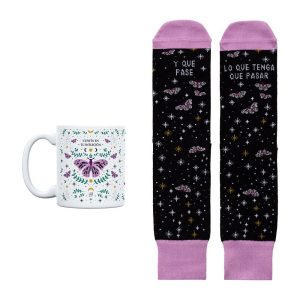 KIT TAZA+CALCETINES Y QUE PASE LO QUE TENGA QUE PASAR T36-41