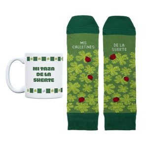 KIT TAZA+CALCETINES MIS CALCETINES DE LA SUERTE TALLA 36-41