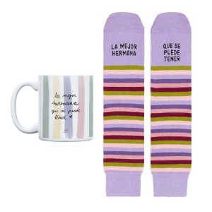 KIT TAZA+CALCETINES MEJOR HERMANA QUE SE PUEDE TENER T36-41