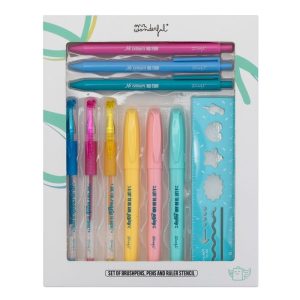 SET ROTULADORES BOLIS Y PLANTILLAS PARA DISE?AR DE MARAVILL