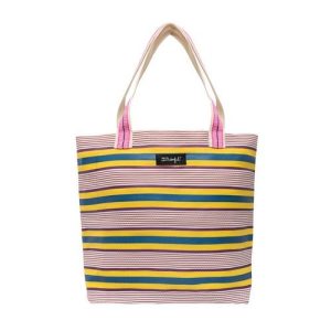 BOLSO PLAYA MR WONDERFUL RAYAS - AMARILLO, VERDE Y MORADO