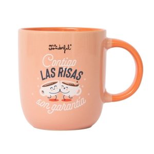 TAZA - CONTIGO LAS RISAS SON GARANTIA