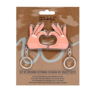 SET DE 2 LLAVEROS - HEART HANDS
