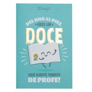 POSTAL DEL UNO AL DIEZ ERES DOCE QUE SUERTE TENERTE PROFE