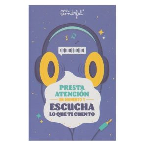 POSTAL CON GRABADOR MENSAJE AUDIO PRESTA ATENCION UN MOMENT