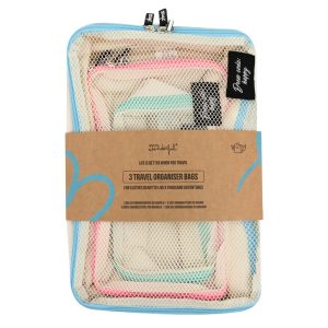 SET 3 BOLSAS ORGANIZADORAS VIAJE EQUIPAJE -DRESS CODE: HAPP