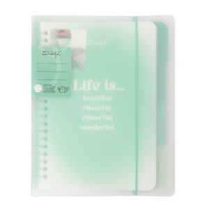 LIBRETA A5 TRANSP - LIFE IS BEAUTIFUL, CHEERFUL, COLOURFUL
