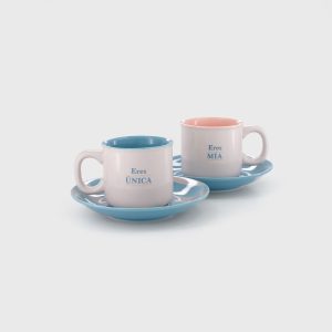 SET DE 2 TAZAS ESPRESSO - ERES UNICA, ERES MIA