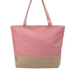 BOLSA DE PLAYA MUJER MENTA SURTIDO LUNARES