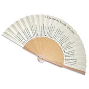 ABANICO BLANCO ROSALIA DE CASTRO