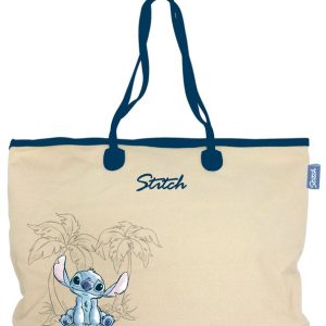 BOLSO DE PLAYA OVALADO 36X27X16CM STITCH