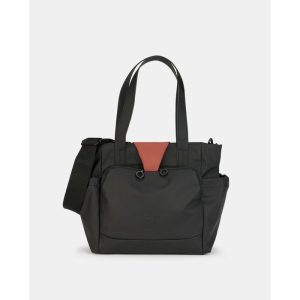 BOLSO PORTADOCUMENTOS DOBLE BOLSILLO MUJER COCKER NEGRO