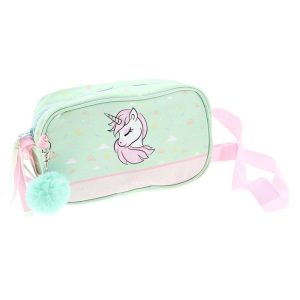 BOLSITO NI?A CON LLAVERO POMPON UNICORNIO