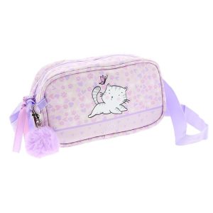 BOLSITO NI?A CON LLAVERO POMPON GATO