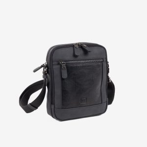 BOLSO BANDOLERA NEGRA COLECCION CANVAS