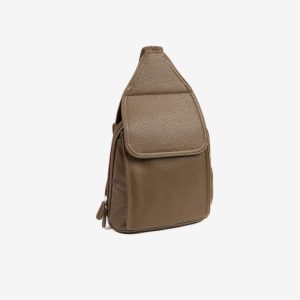 MOCHILA MUJER CON SOLAPA CAQUI CLASSIC