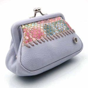 MONEDERO PIEL CON CIERRE BOQUILLA BALDOSA 12X7