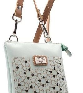 BOLSITO BANDOLERA PORTAMOVIL PIEL CREMALLERA LASER 17,5X13