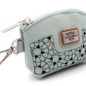 MONEDERO PIEL CREMALLERA Y MOSQUETON COLGAR LASER 11X7,5 AQ