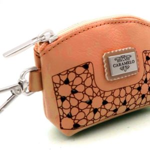 MONEDERO PIEL CREMALLERA Y MOSQUETON COLGAR LASER 11X7,5 NA