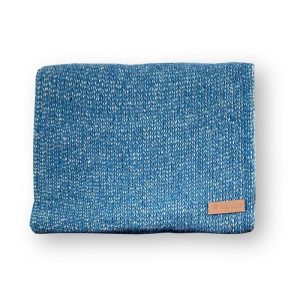 CUELLO CARAMELO ANCHO AZUL