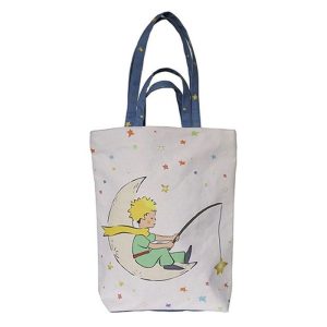 BOLSA TELA ALGODON LE PETIT PRINCE PESCA CON ESTRELLAS