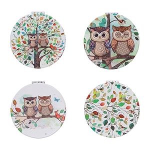 EXP, 24 ESPEJOS REDONDOS CON TAPA SURTIDOS BUHOS