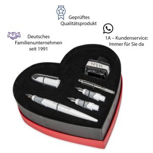 SET CALIGRAFIA AIR BEST WRITER BLANCO CAJA CORAZON