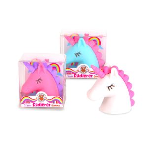 EXPOSITOR 24 GOMAS PARA LAPIZ FIGURAS UNICORNIO SURTIDOS