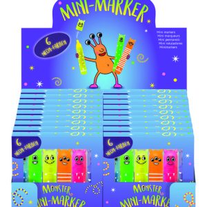 SET 6 MINI MARCADORES MONSTERS SURTIDOS