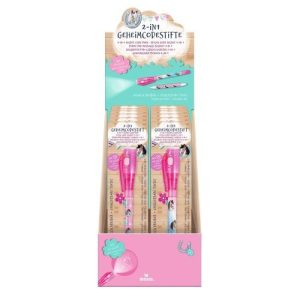 EXPOSITOR 12 BOLIGRAFOS CODIGO SECRETO 2EN1 CABALLOS SURTID