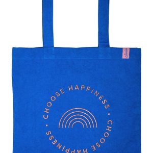 BOLSA TELA DE LA COMPRA ALGODON ORGANICO CHOOSE HAPPINESS