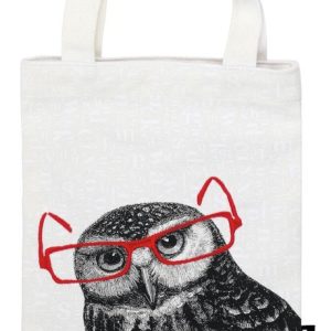 BOLSA DE TELA PARA LIBROS BUHO