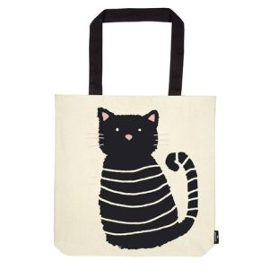 BOLSA DE TELA DE LA COMPRA GATO NEGRO