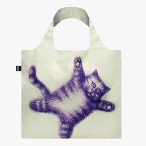 BOLSA PLEGABLE LOQI FLYING PURR-PLE CAT